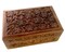 Floral Carved Handmade Wooden Box 4 inches by 6 inches~Ideal for storing Jewelry, Coins, Tartot cards, Small Treasures, URN Box & etc (Floral Carved 4"x6")